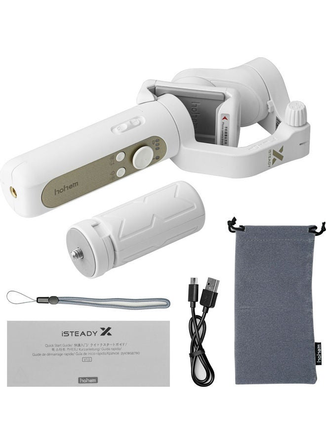 5-Piece iSteady X Ultralight 3-Axis Palm Gimbal Handheld Stabilizer Set White/Beige