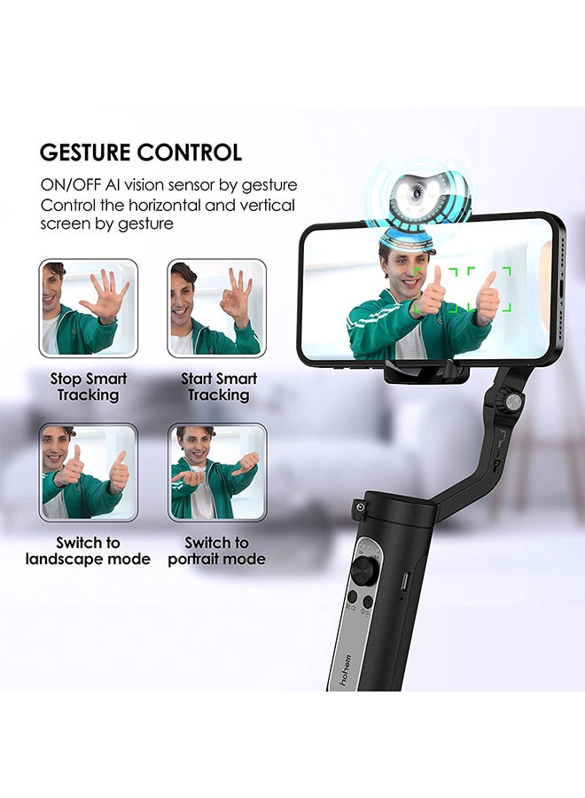2800.0 mAh 3-Axis Handheld Professional Video Stabilizer with Grip Black