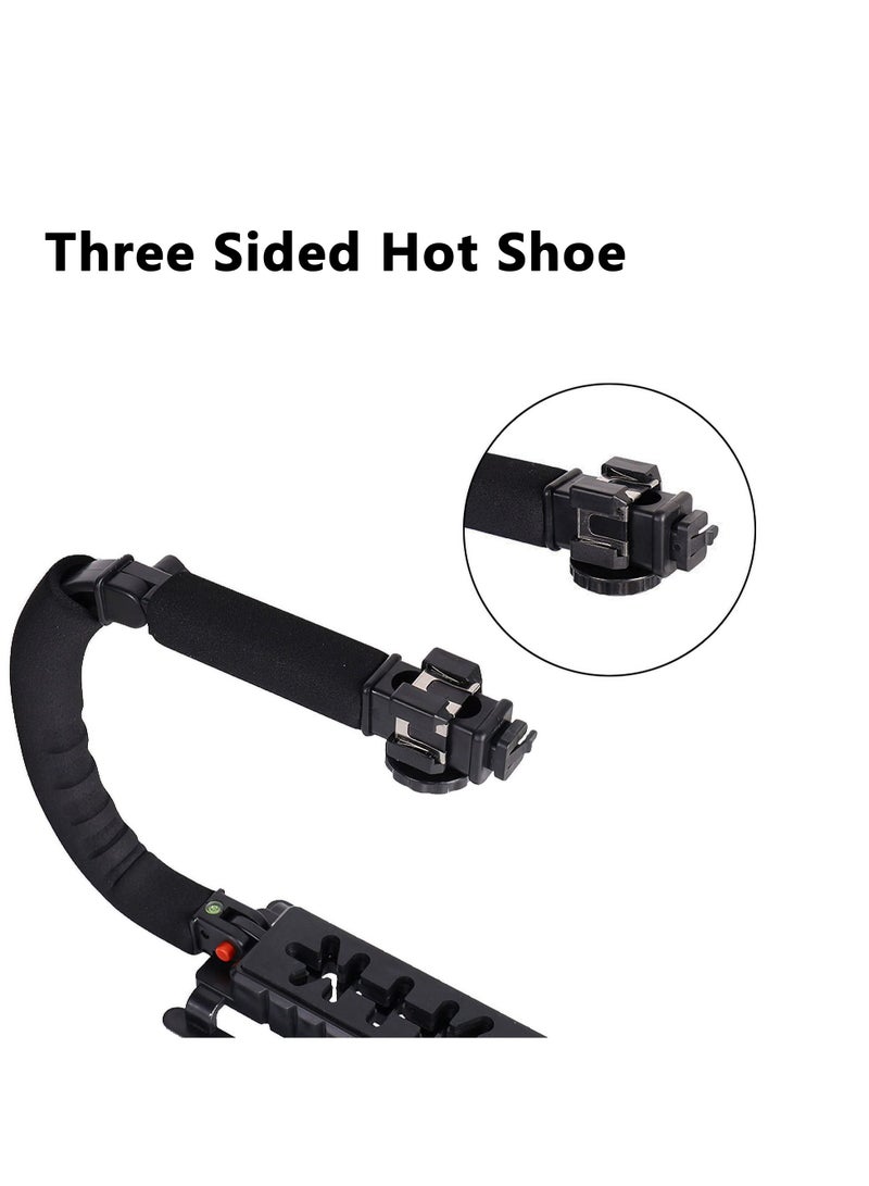 VH-03 Double Hand Stabilizer Compatible with Cameras Smartphone GoPro DSLR etc