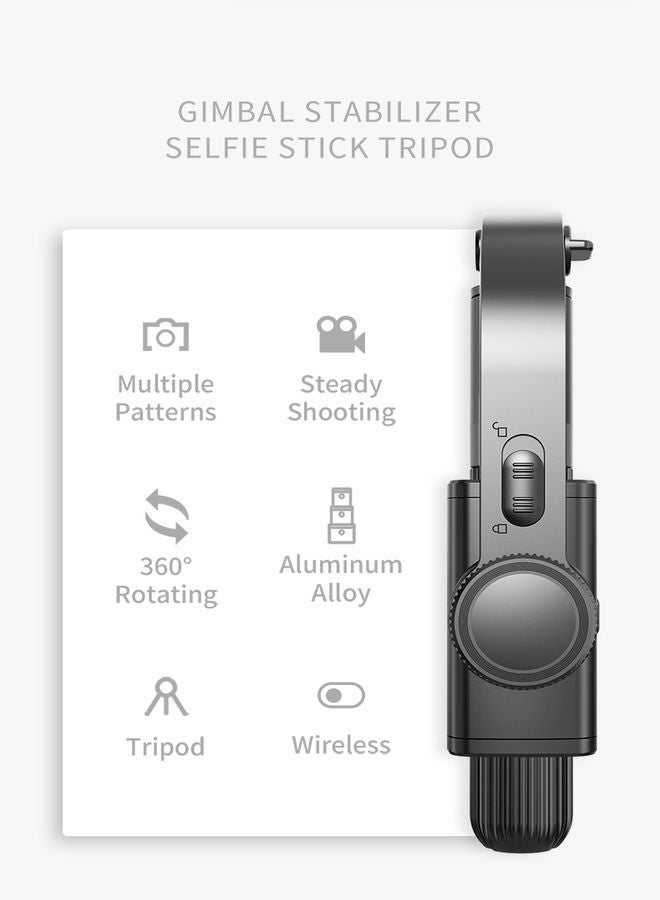 Detrend Selfie Stick Gimbal Stabilizer 360 Rotation with Wireless Remote Mobile Phone Holder Auto Balance for Live Video Record