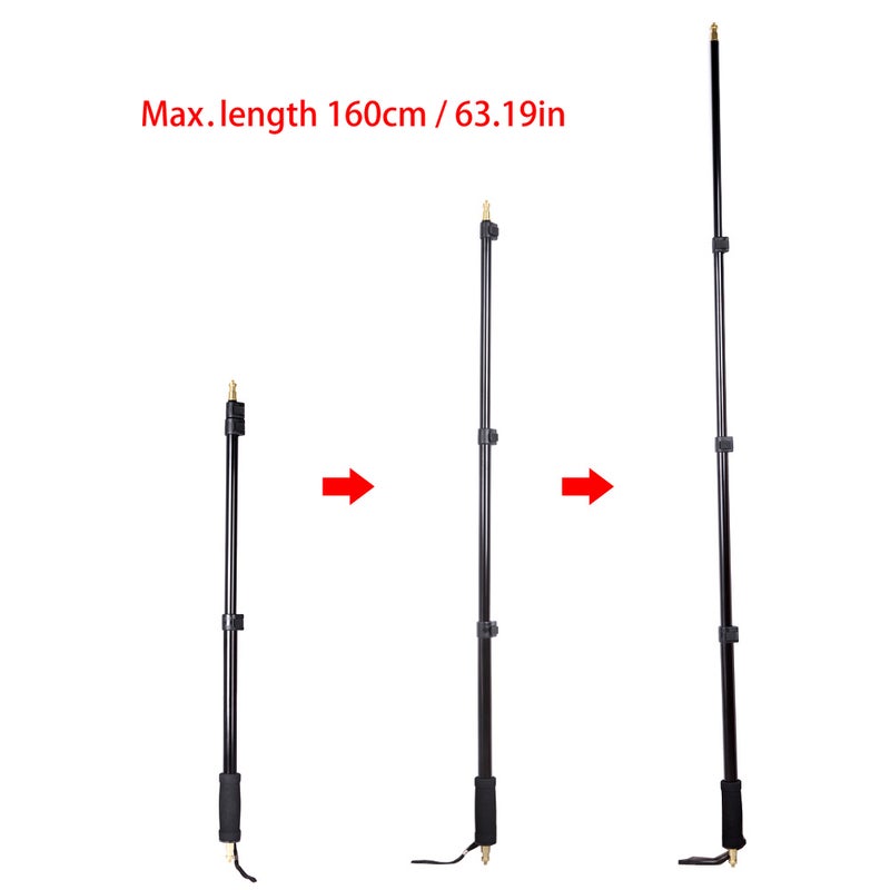 Portable Light Boom Pole Stick Black