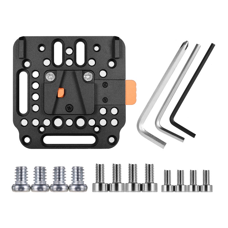 V-Lock Quick Release Plate For V-Mount Battery Orange/Black