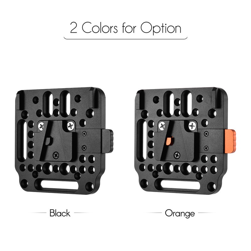 V-Lock Quick Release Plate For V-Mount Battery Orange/Black