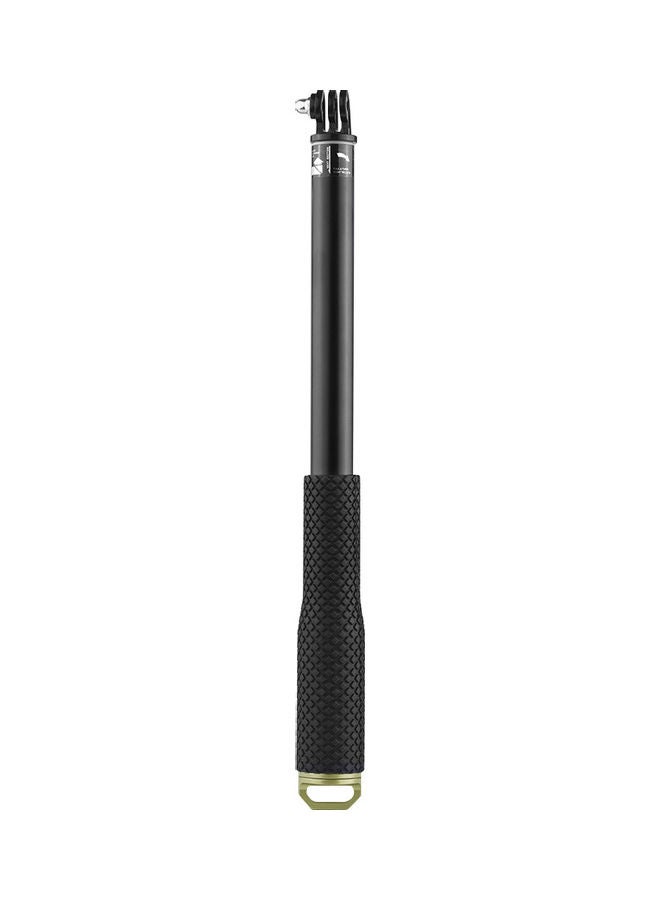 Extendible Handheld Selfie Stick With Remote Controller Clip Black