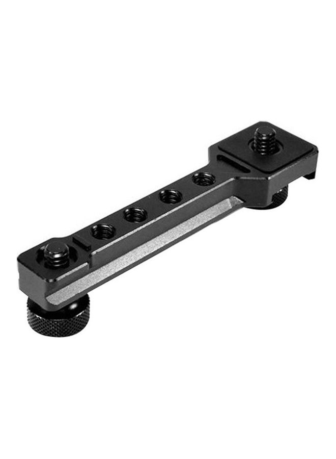Gimbal Extension Plate Bracket Aluminum Alloy Cold Shoe Mount Bar Black