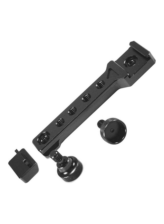 Gimbal Extension Plate Bracket Aluminum Alloy Cold Shoe Mount Bar Black