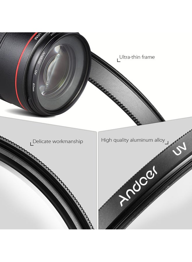 Camera Lens Filter Kit Black/Purple/White