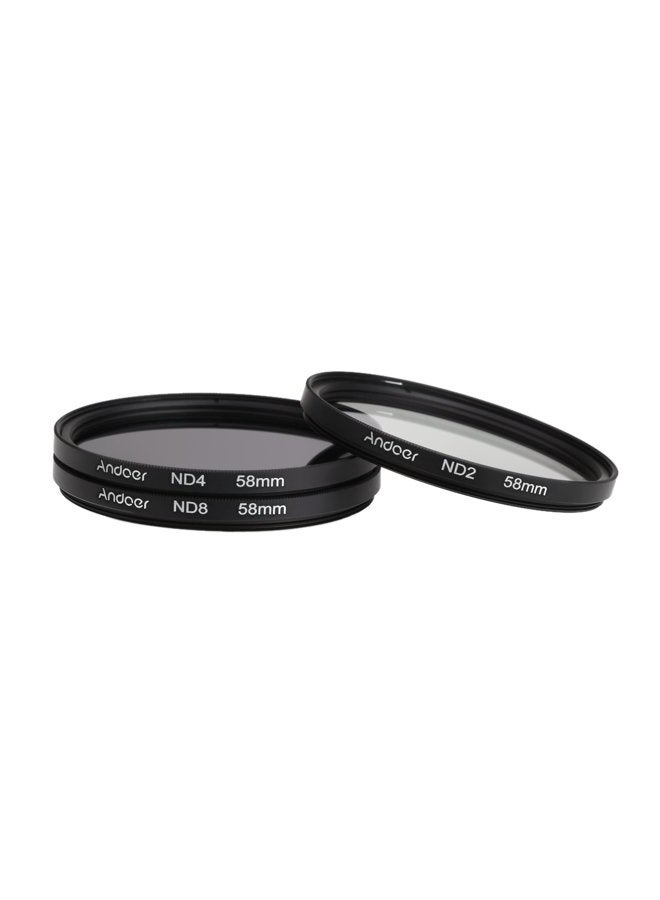 Neutral Density Lens Filter Set 13x5x10cm Black/Clear/Purple