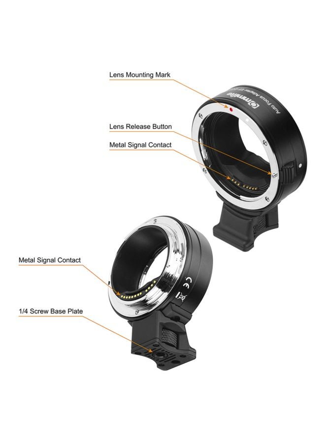 Adapter Ring For Canon EOS R RF-Mount Full Frame Camera Black