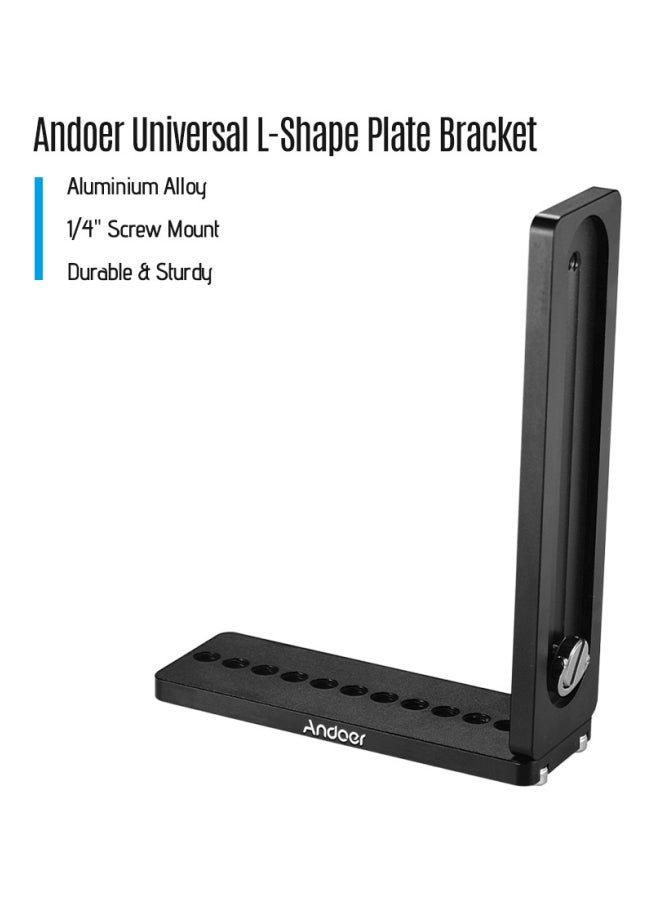 L-Shaped Camera Bracket Holder Black