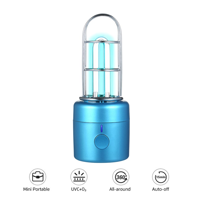 Compact and lightweight Handheld UV Sterilizer Lamp 20cm Blue