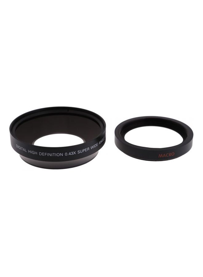 2-In-1 Clip 0.45X Super Wide Angle With Macro Lens Black