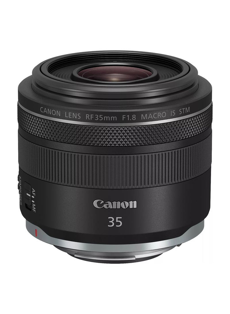 RF 35mm F1.8 IS Macro STM Lens، Enthusiast Level، Hybrid IS، STM Focusing، Great for Street، Travel & Macro Black