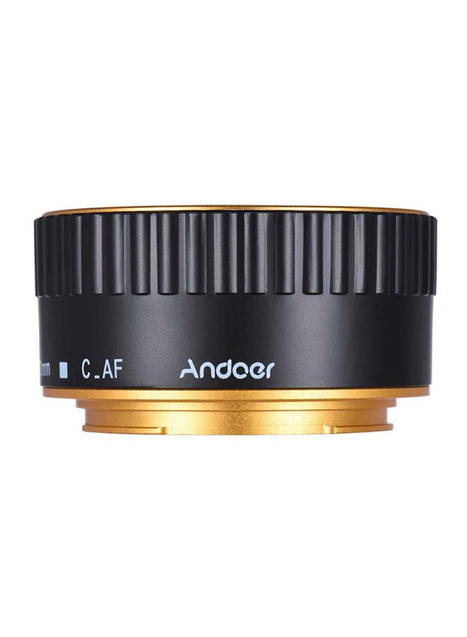 Auto Focus Extension Tube Ring For Canon DSLR Camera Black/Gold