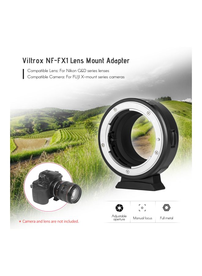 Camera Mount Adapter Ring Black/Silver