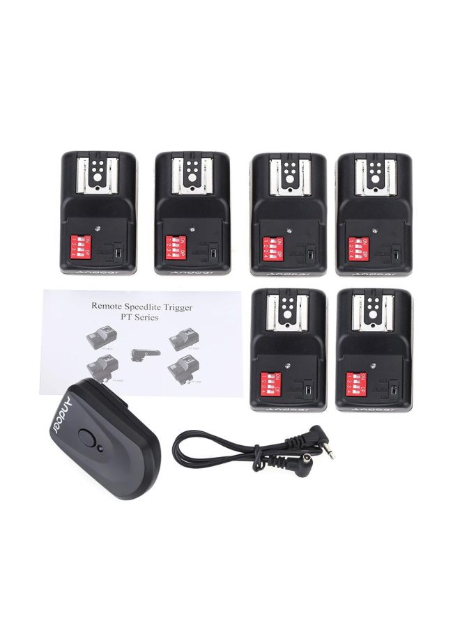 5-Piece Wireless Remote Flash Trigger Set For Canon/Nikon/Pentax/Olympus/Sigma Black