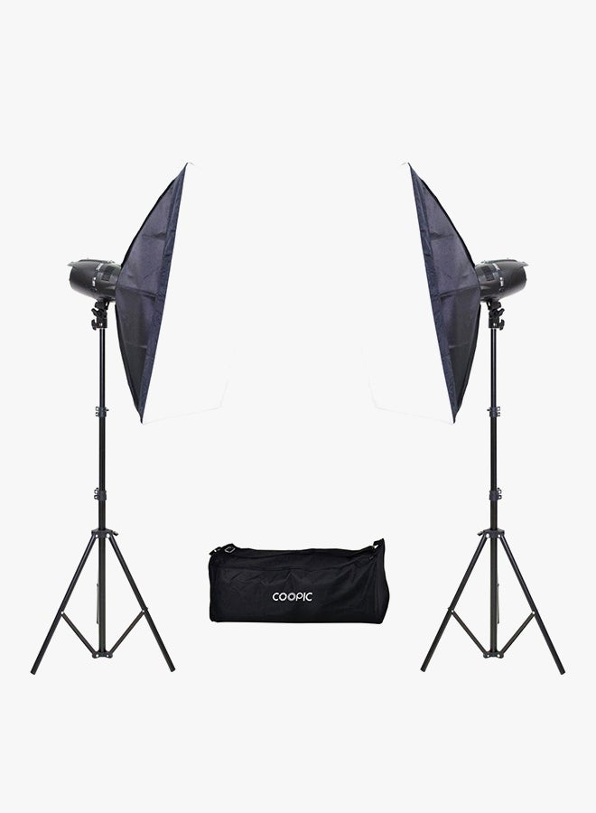 M-300 Photo Studio Strobe Flash Light Full Kit Black