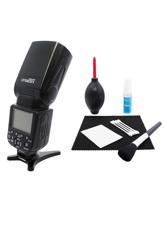 CF580EX N Flash With Ck-06 Camera Lens Cleaning Kit Black