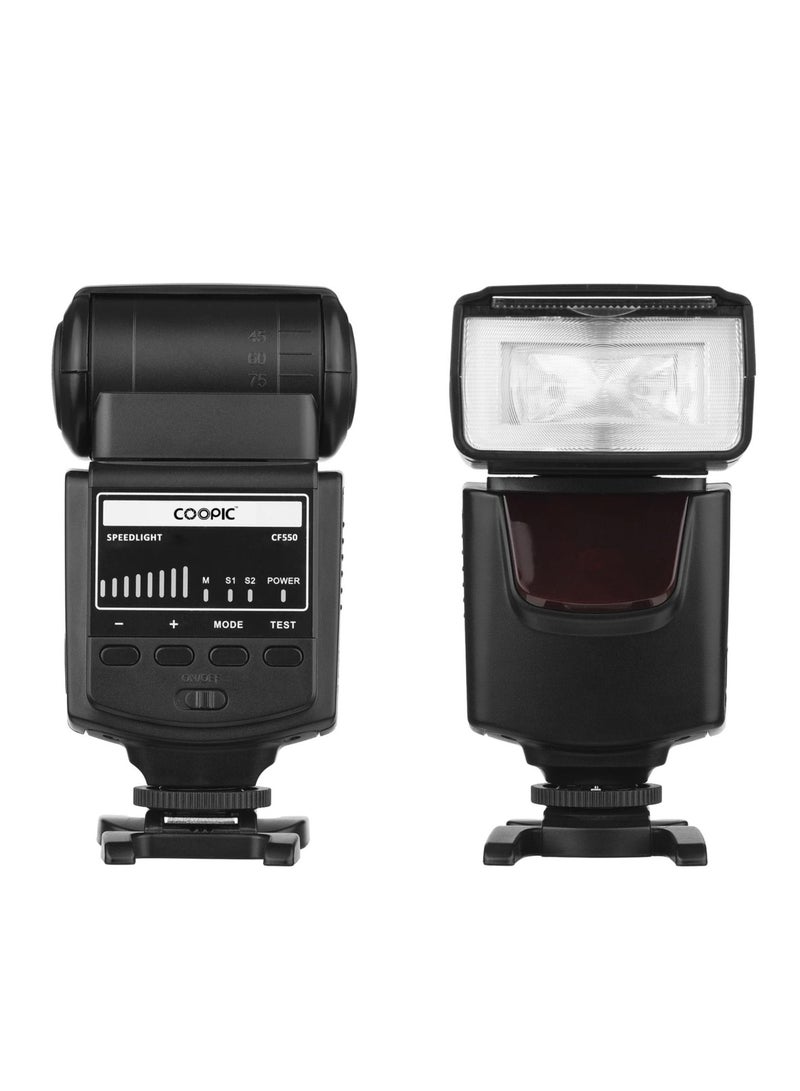 COOPIC CF550 Speedlite s1, s2 wireless trigger Flash Compatible with Canon Nikon Panasonic Olympus Pentax and Other DSLR Digital Cameras with Standard Hot Shoe