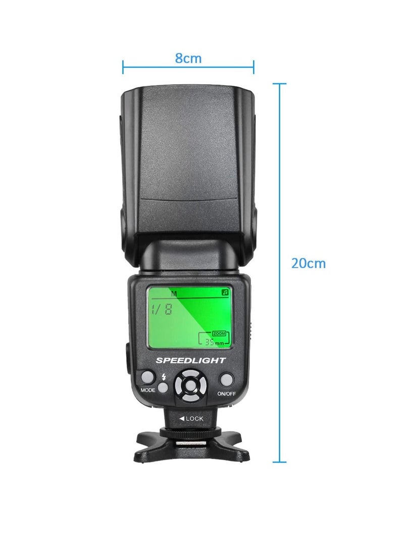 COOPIC CF580EX N LCD Display Speedlite Flash Wireless GN56 5500K TTL Flash Compatible with all NIKON Cameras