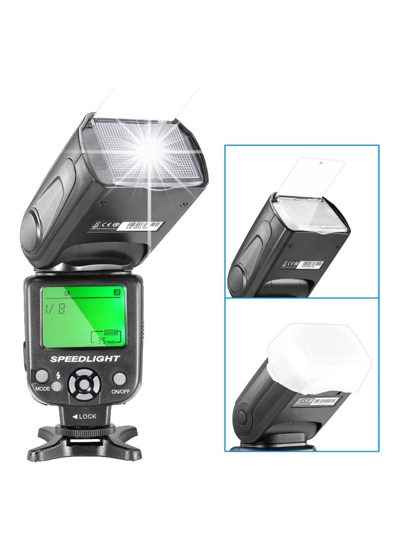 COOPIC CF580EX N LCD Display Speedlite Flash Wireless GN56 5500K TTL Flash Compatible with all NIKON Cameras