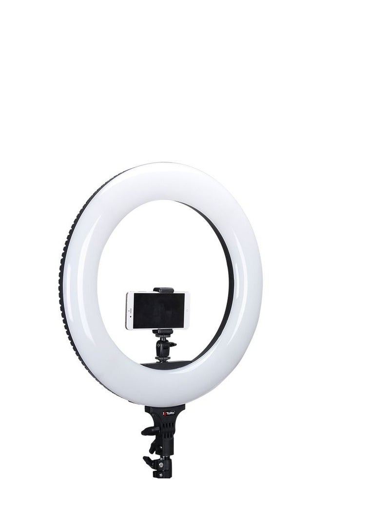 Tolifo 10 inches 22W Bi Color Selfie LED Ring Light with Dual Power Supply Good Heat Dissipation Slim Design