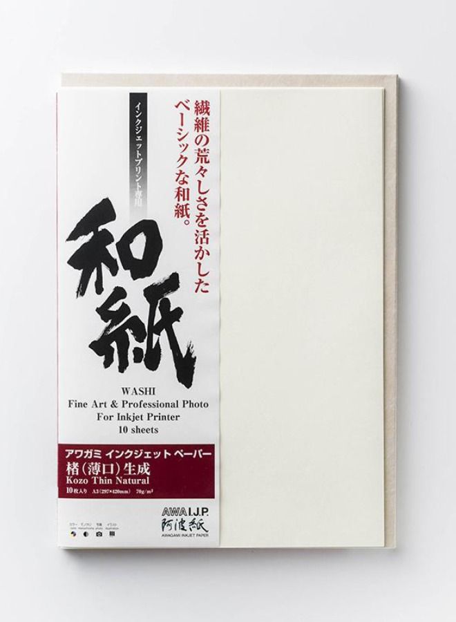 Awagami FineArt Kozo Thin Natural - A3+