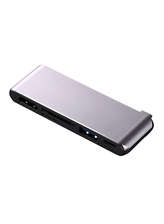 USB C Type C Hub HDMI USB-C Hub USB Splitter 3.0 Adapter TF Card Reader Type C Grey