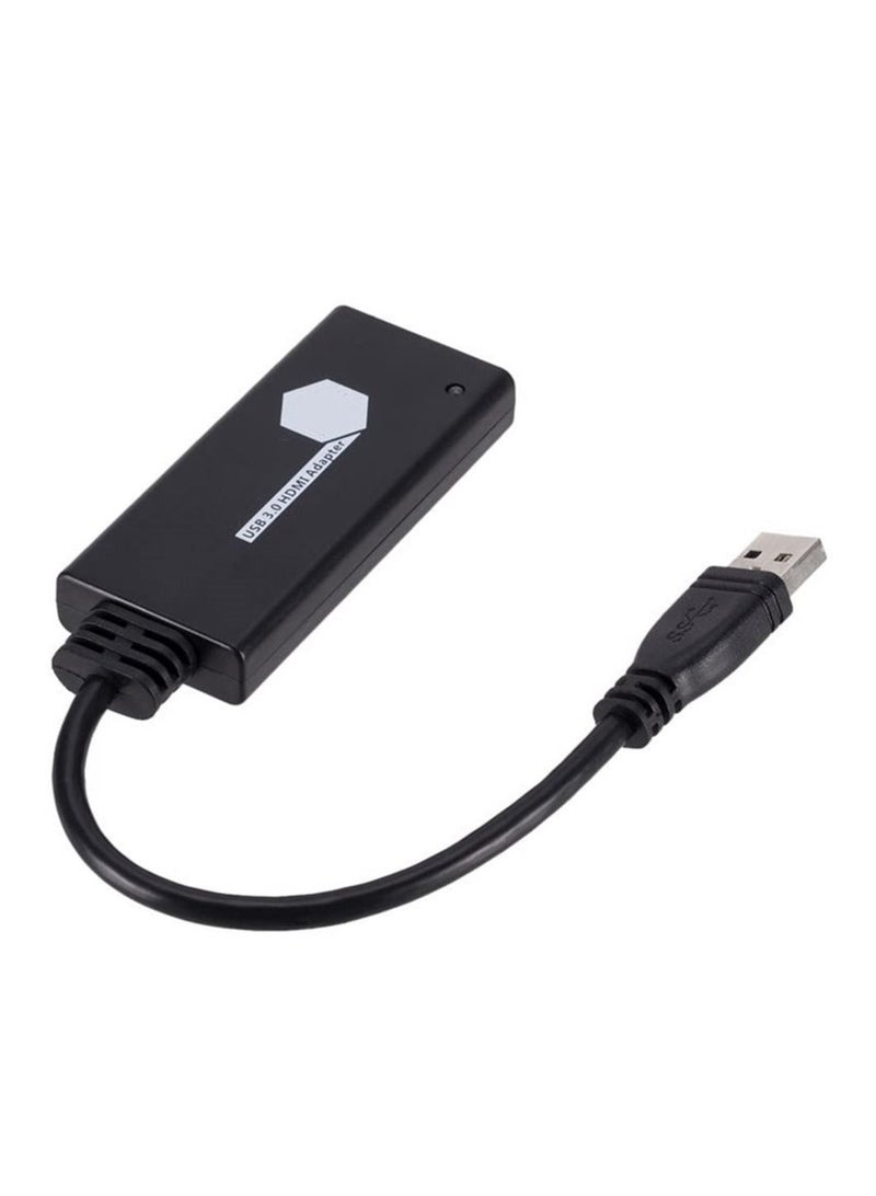 USB 3.0 Male to HDMI Female Adapter Mini HD 1080P Video Cable Adapter Converter for PC Laptop