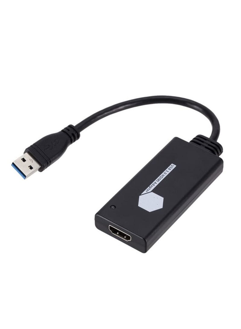 USB 3.0 Male to HDMI Female Adapter Mini HD 1080P Video Cable Adapter Converter for PC Laptop