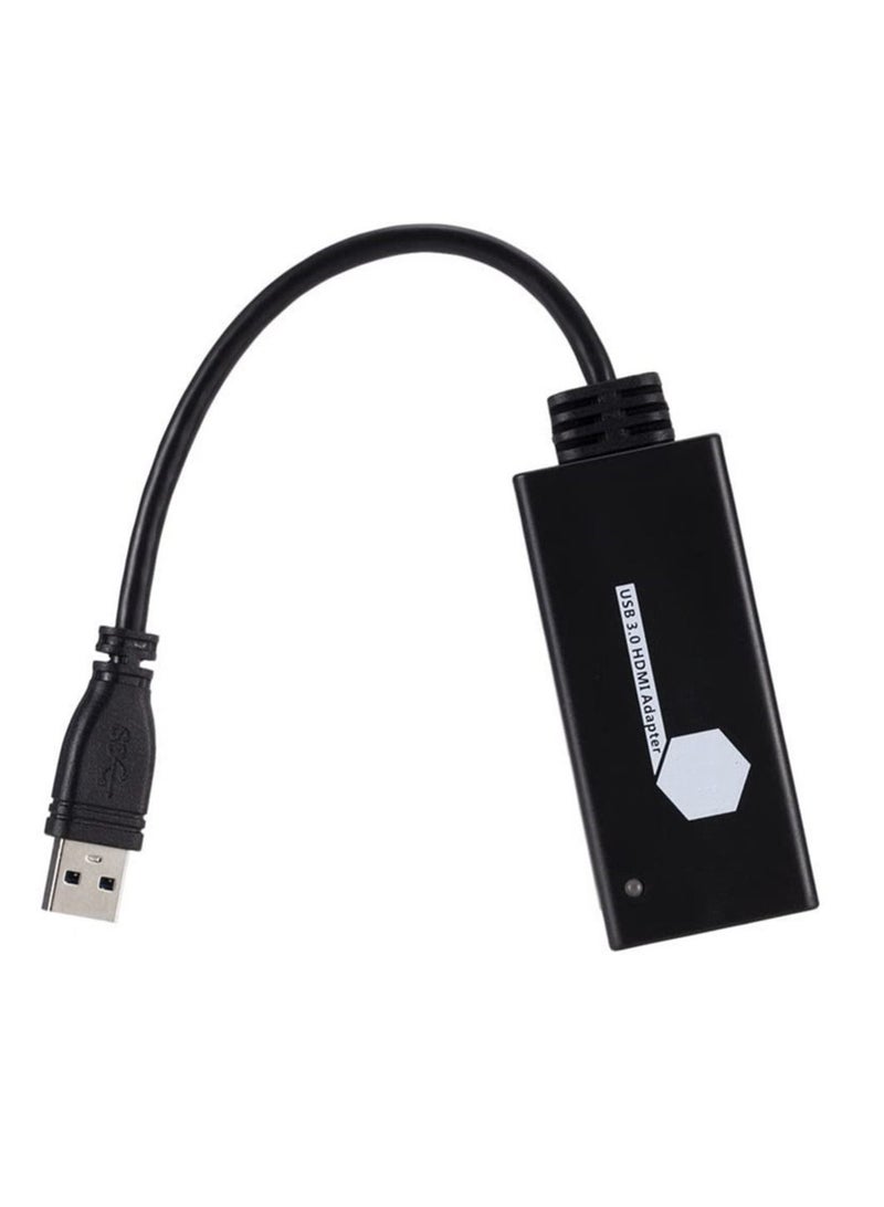 USB 3.0 Male to HDMI Female Adapter Mini HD 1080P Video Cable Adapter Converter for PC Laptop