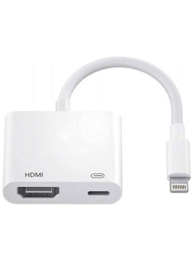 Lightning to HDMI Digital AV Adapter,4K 1080P Video & Audio Sync Screen Connector AV Adapter with Charging Port for iPhone, iPad, iPod to HD TV/Projector/Monitor