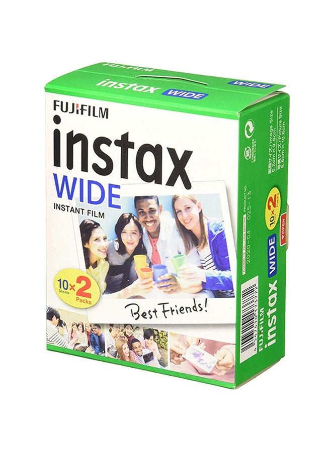 Pack Of 20 Sheet Instax Wide Instant Film