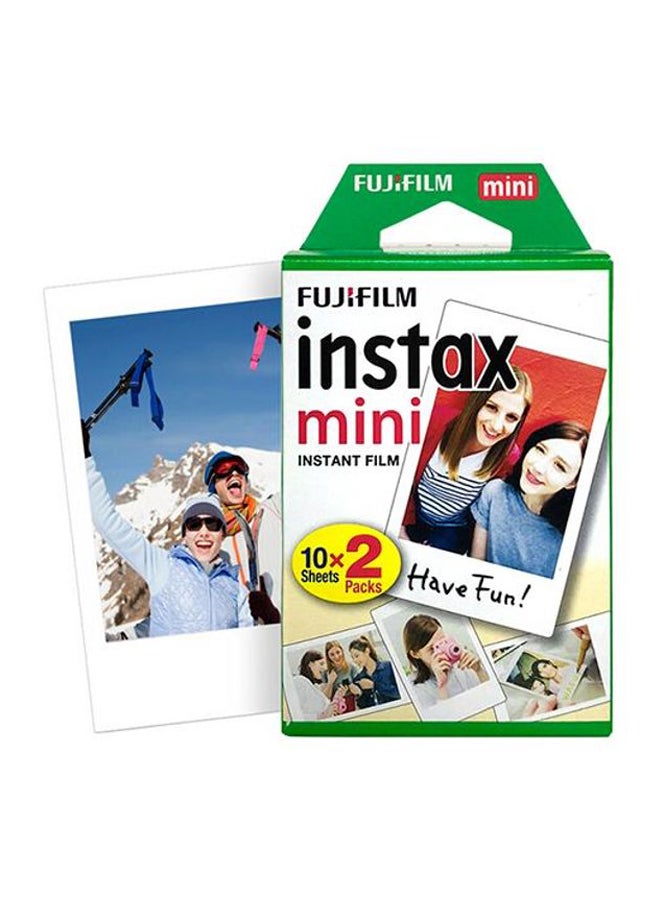 20-Piece Instax Mini Photo Paper White