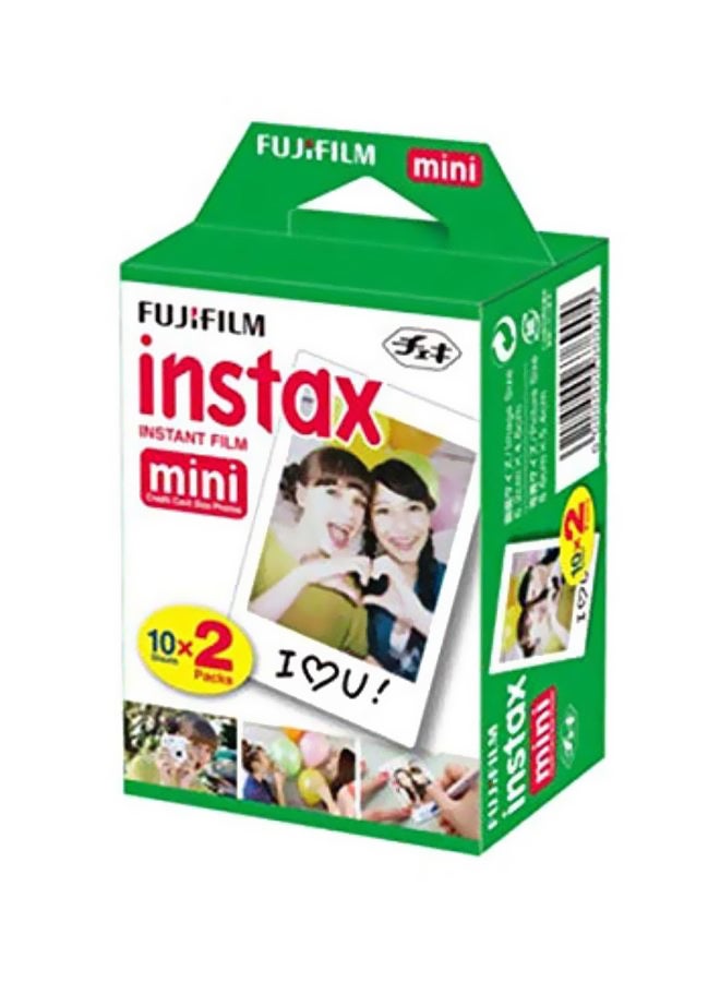 20-Piece Instax Mini Instant Film For Mini8/8 Camera White