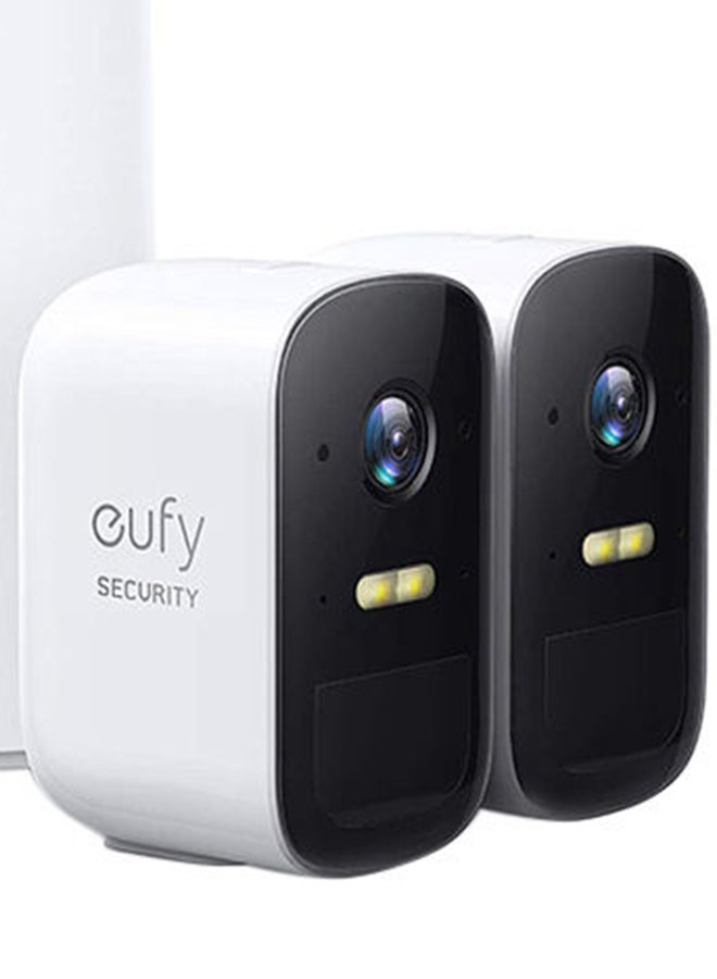 Security, eufyCam 2C 2-Cam Kit, Security Camera Outdoor, Wireless Home Security System with 180-Day Battery Life, HomeKit Compatibility, 1080p HD, IP67, Night Vision, No Monthly Fee