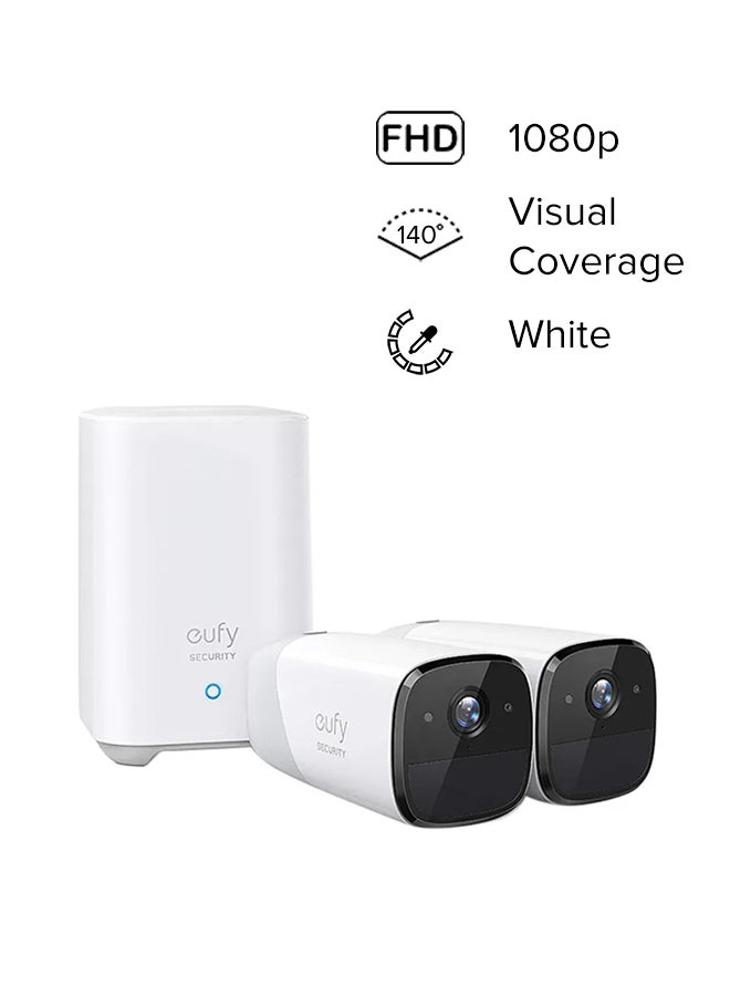 Security, eufyCam 2 Pro Wireless Home Security Camera System, 365-Day Battery Life, HomeKit Compatibility, 2K Resolution, IP67 Weatherproof, Night Vision, 2-Cam Kit, No Monthly Fee