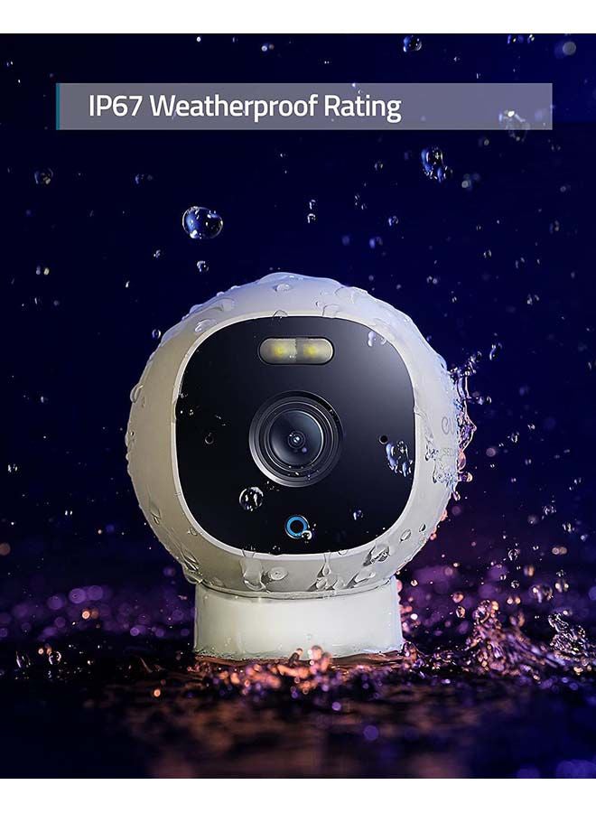 Security Solo OutdoorCam, All-in-One Outdoor Security Camera with 2K Resolution, Spotlight, Color Night Vision, No Monthly Fees, Wired Camera, Security Camera Outdoor, IP67 Weatherproof