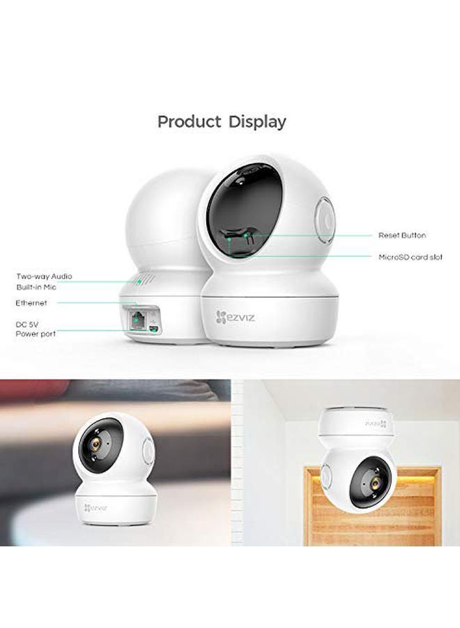 Wi-Fi 2MP Smart Home Security Camera White