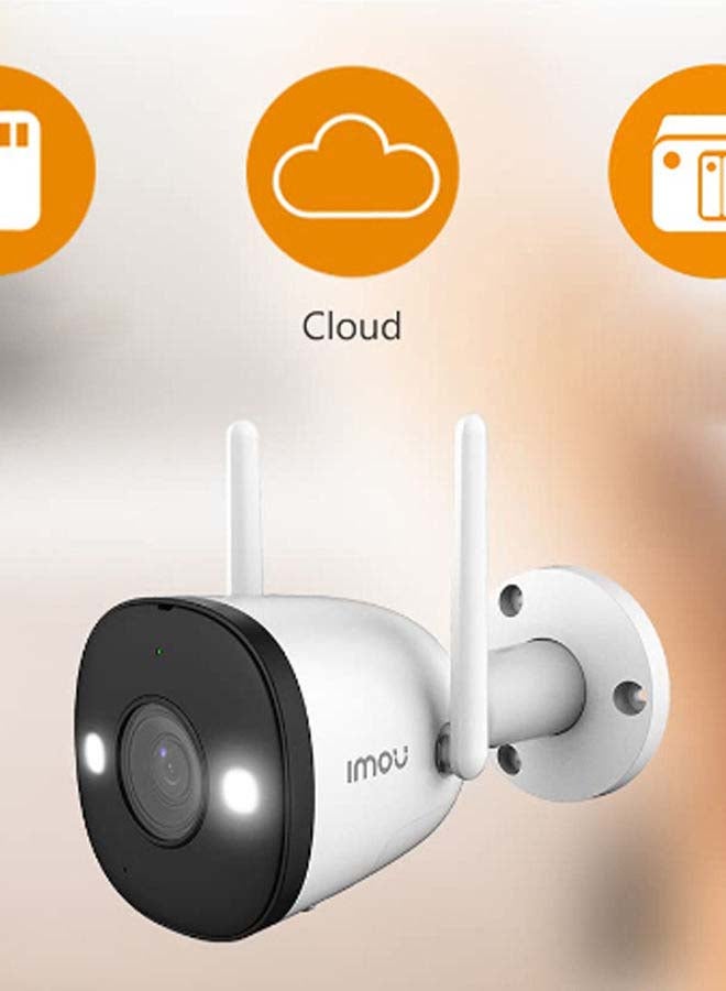 4MP Full HD/ IP 67 Outdoor Bullet Security Camera/ Night Vision/ Up to 256GB SD Card/ WiFi & Ethernet Connection/ Human Detection/ H.265/Alexa Google Assistant/ Bullet 2C 4MP