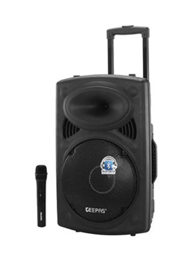 Rechargeable Portable Trolley Speaker System With USB/Bluetooth/SD Card Slots/FM Radio GMS8519 Black