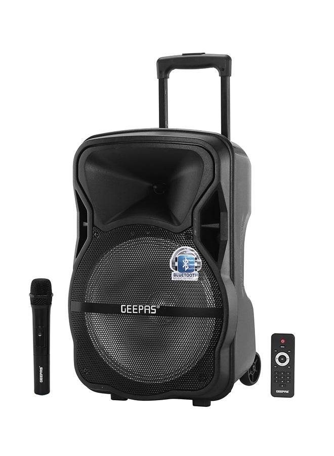 Portable & Rechargeable Professional Speaker With Blue tooth & TWS Function, Remote Control,, USB/Bluetooth/SD Card Slots/FM Radio, 35000W PMPO, GMS8568, Black GMS8568 Black