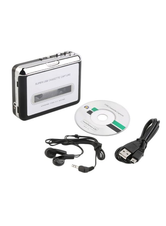 USB Cassette To MP3 Converter Audio Player ZC432600 Black/Silver