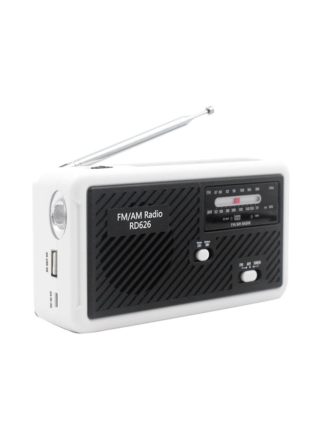 FM/AM Dual-Band Digital Radio V580 White with Black