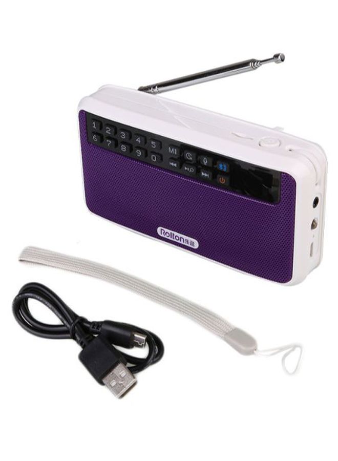 Digital Bluetooth Wireless Mini FM Radio 113842 Purple/Black