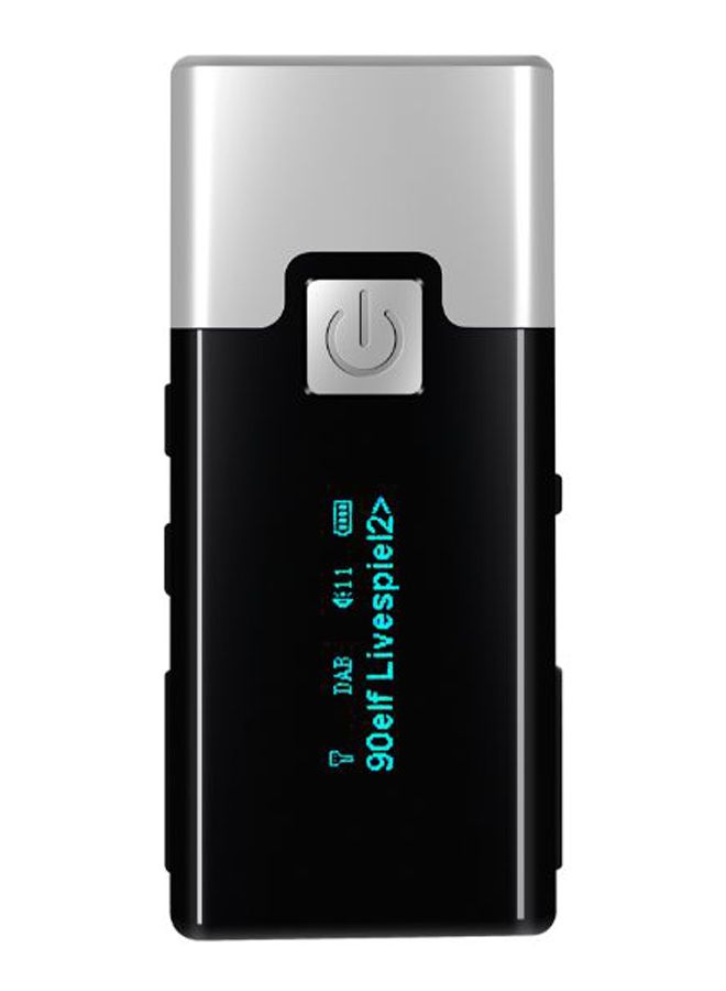 Portable Digital Pocket FM Radio DAB Plus Receiver V406 Silver/Black