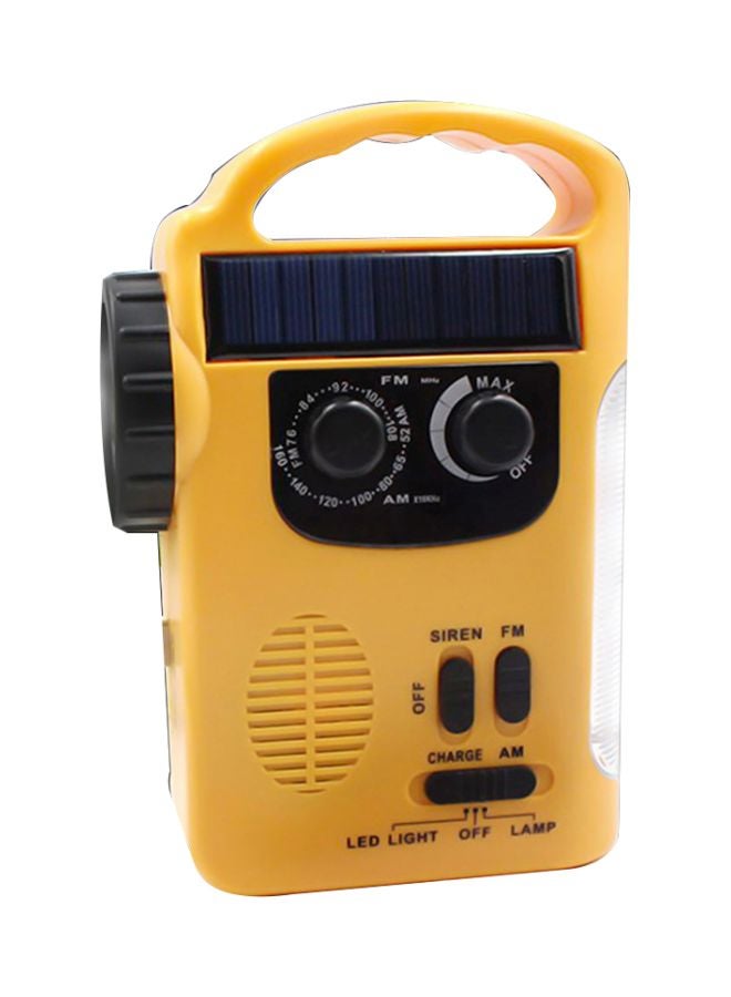 Solar Powered FM Radio With Torch V6929 Orange/Black