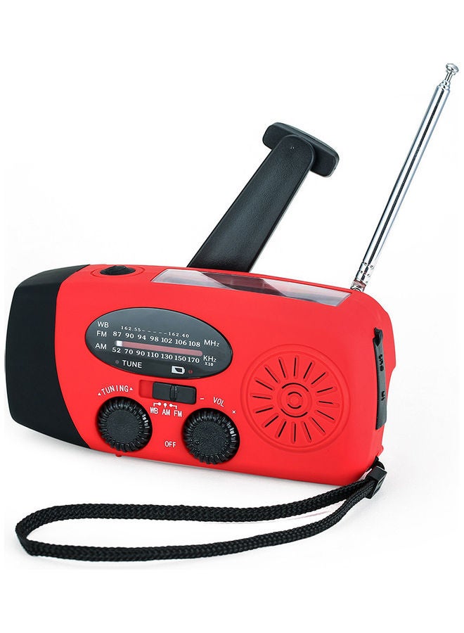 Portable Radio With AM/FM Reading Lamp V8463-V Red/Black