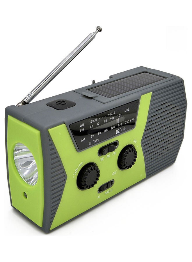 Hand Crank Radio With Bluetooth Speaker And LED Light LU-HV11-23 Green/Black