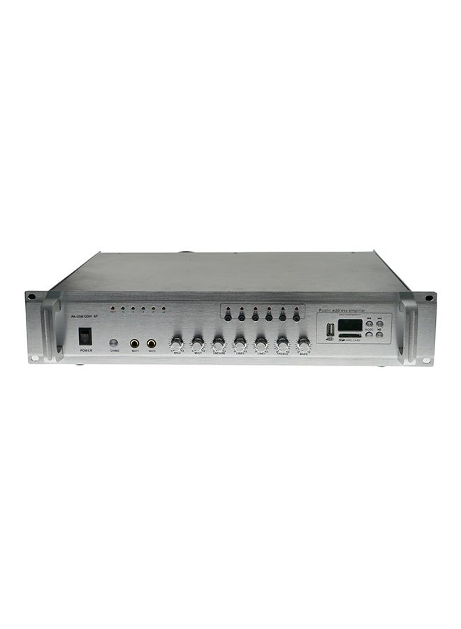 6-Channel Public Address System USB-120W Grey